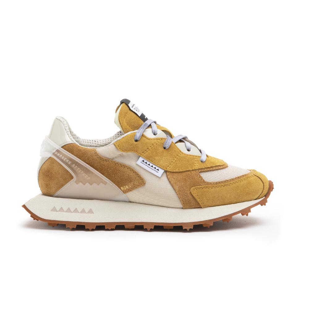 RUN OF Senape sneakers uomo in pelle scamosciata e nylon | sito ufficiale RUN OF Italy