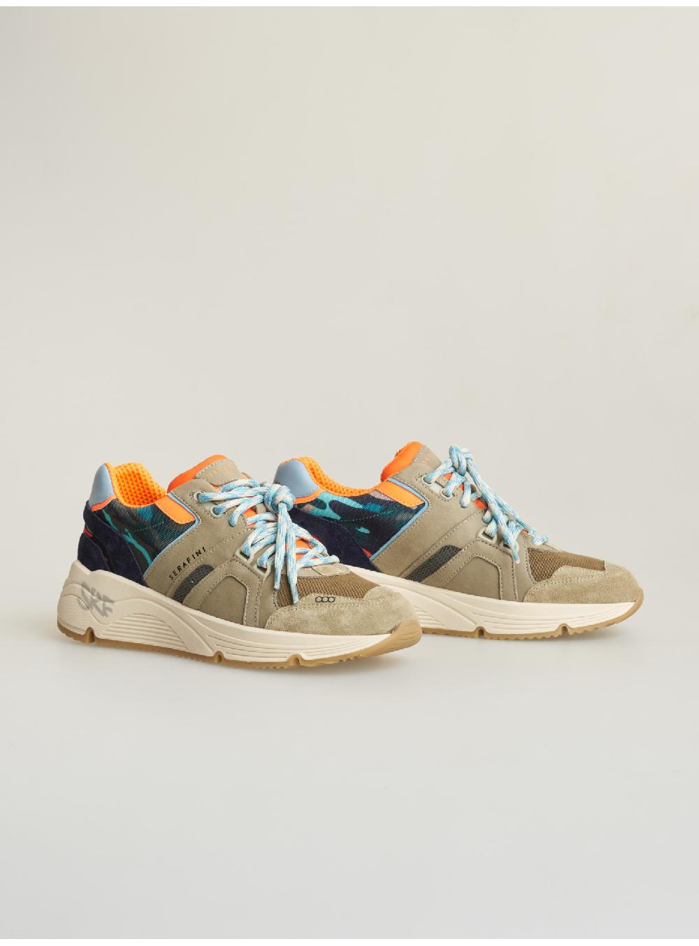 Serafini sneakers uomo in pelle scamosciato tessuto a rete nylon Serafini Shop Lightning offer