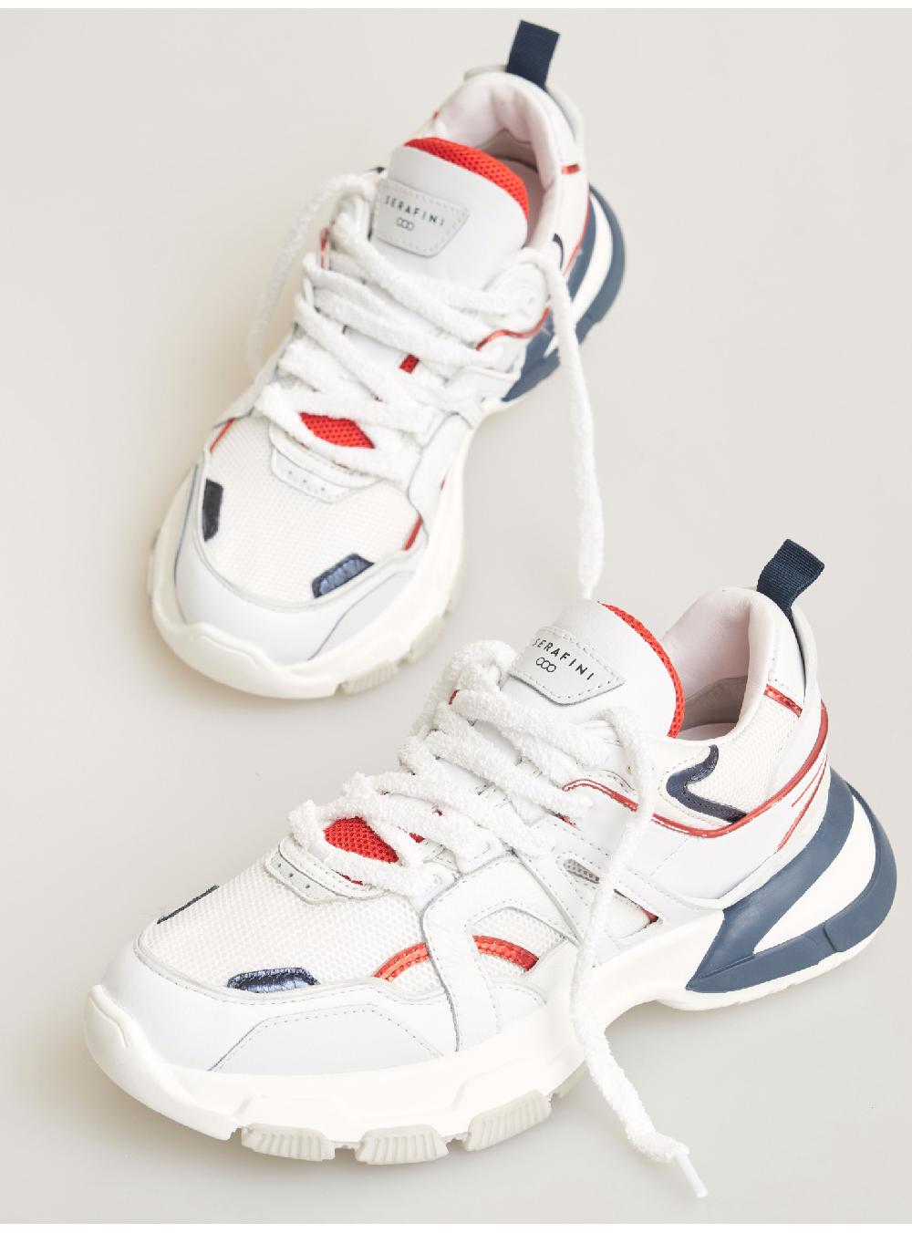 Serafini sneakers donna in pelle pelle laminata tessuto a rete Serafini Shop Italia