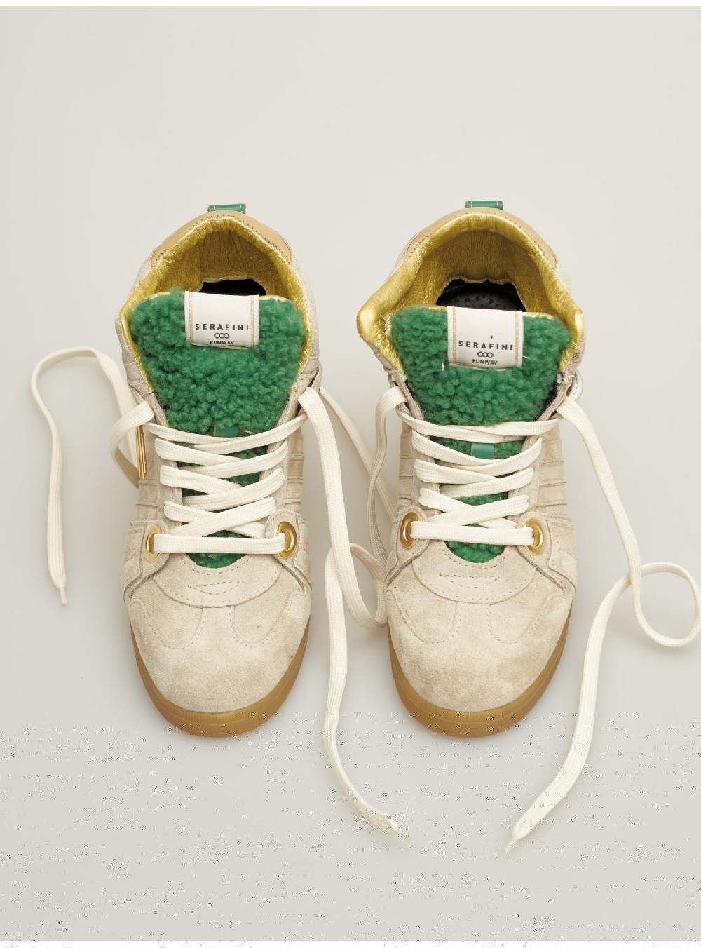 Serafini zeppa interna donna in scamosciato nabuck shearling Serafini Shop Online