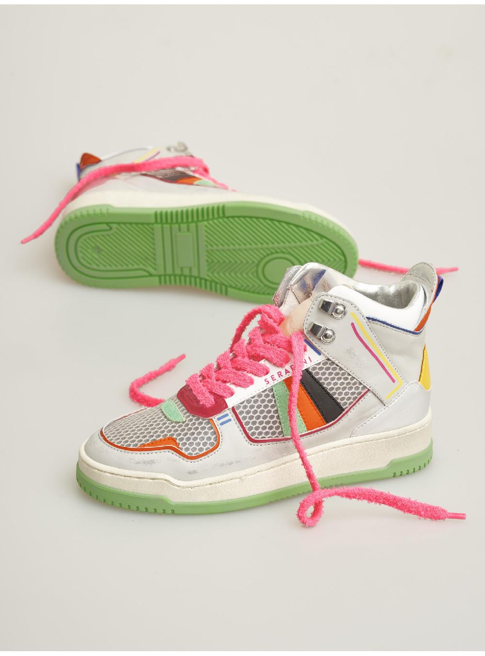 Serafini sneakers donna in pelle pelle laminata scamosciato tessuto a rete Serafini Shop Smaltimento dello stoccaggio