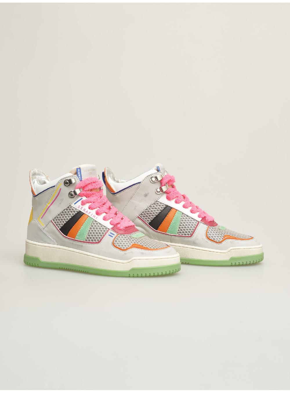 Serafini sneakers donna in pelle pelle laminata scamosciato tessuto a rete Serafini Shop Smaltimento dello stoccaggio