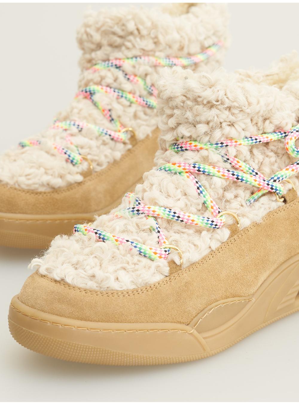 Serafini MOON CUT LOW - ECO-ASTRAKAN BEIGE GRANOLA Serafini Shop Offerte speciali