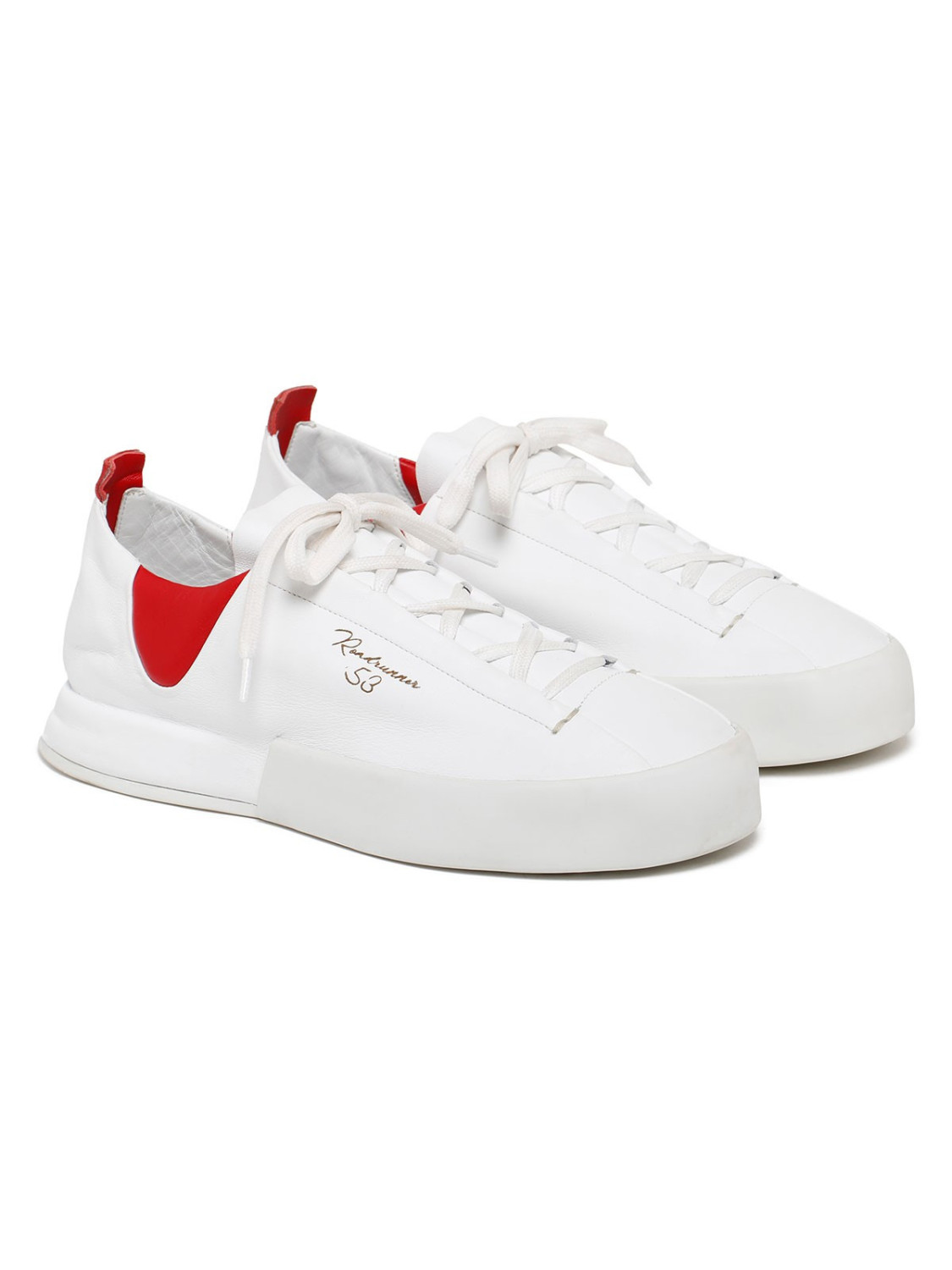﻿Silvano Sassetti Sneakers Lavelli bianco e rosso Sconto