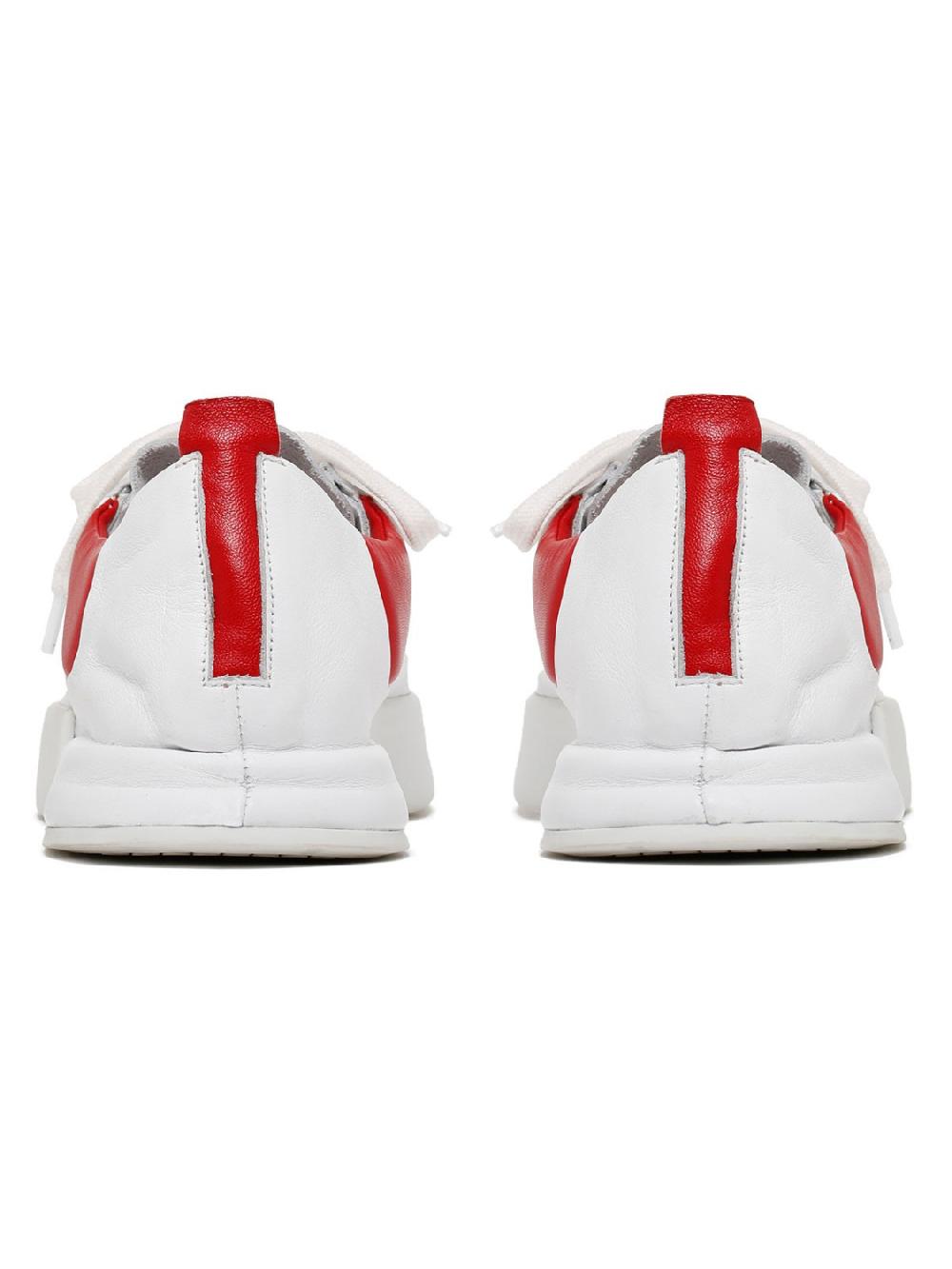 ﻿Silvano Sassetti Sneakers Lavelli bianco e rosso Sconto