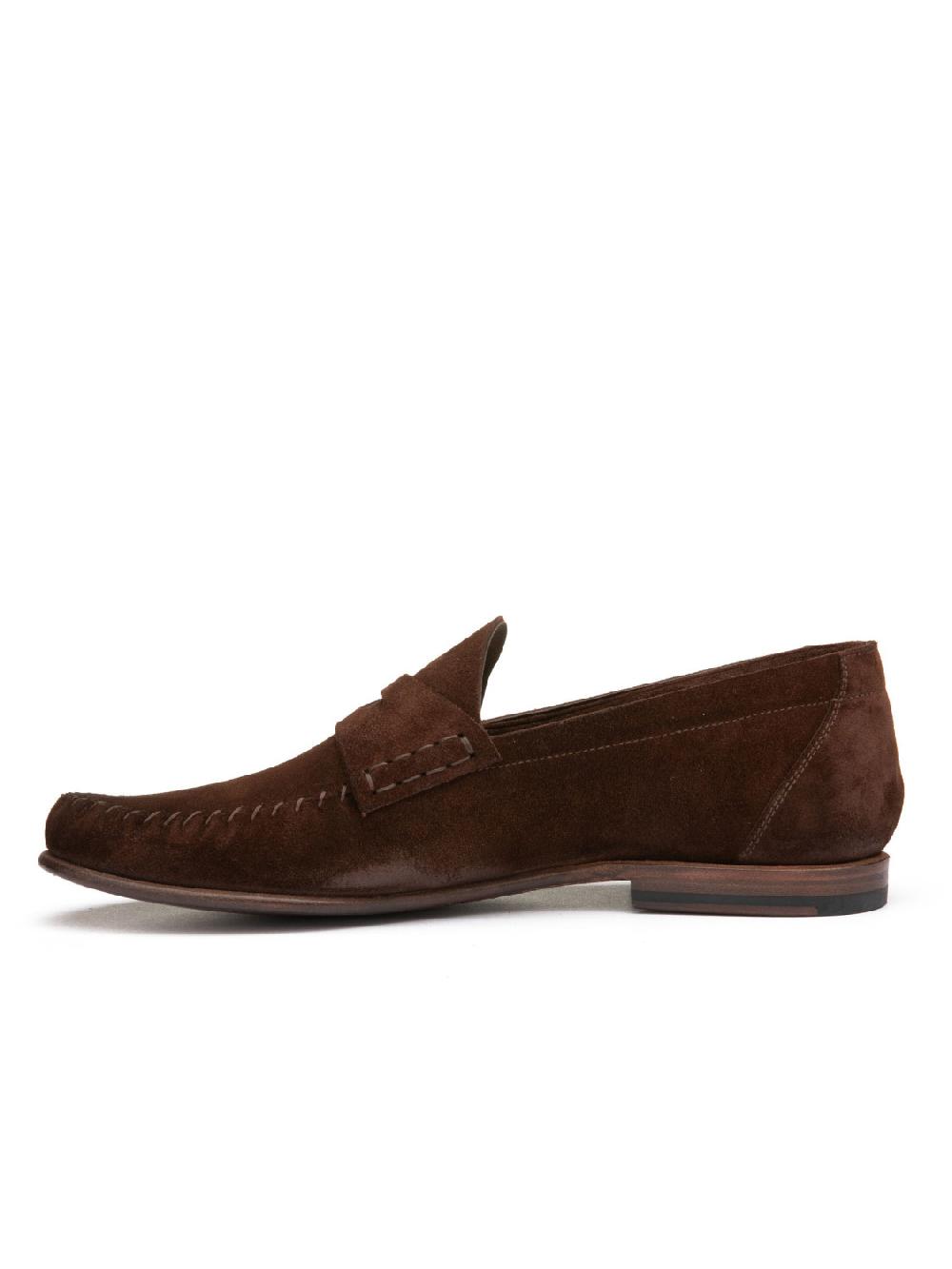 Silvano Sassetti Mocassini Penny in suede marrone Online