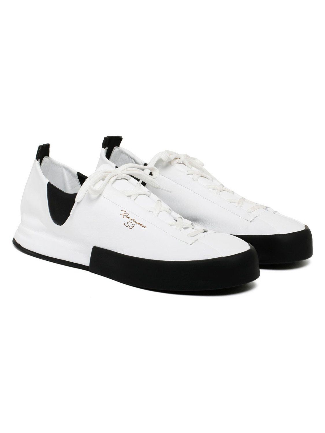 Silvano Sassetti Sneakers Acquarone bianche e nere Outlet