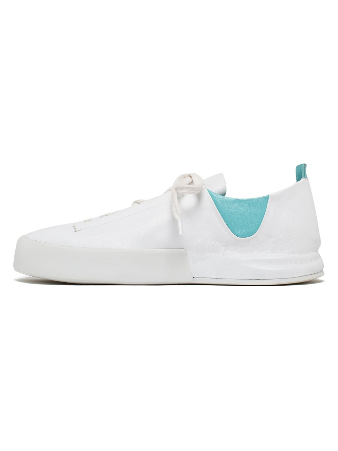 Silvano Sassetti Sneakers Jegher bianche e acquamarina Saldi