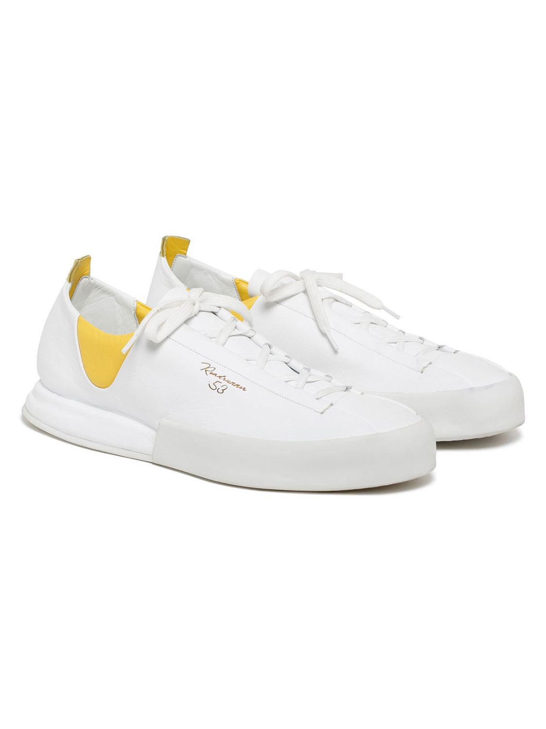 Silvano Sassetti Sneakers Epis bianco e giallo Offerte