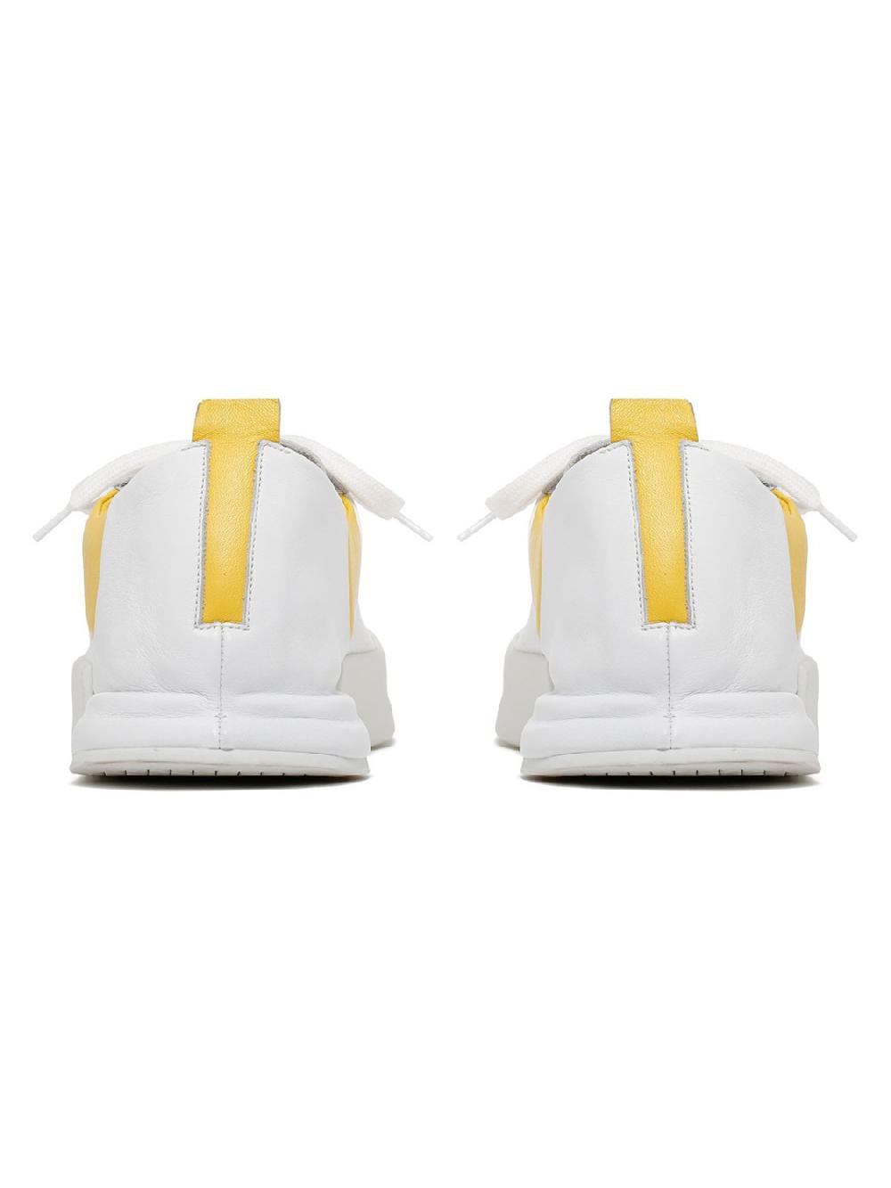 Silvano Sassetti Sneakers Epis bianco e giallo Offerte
