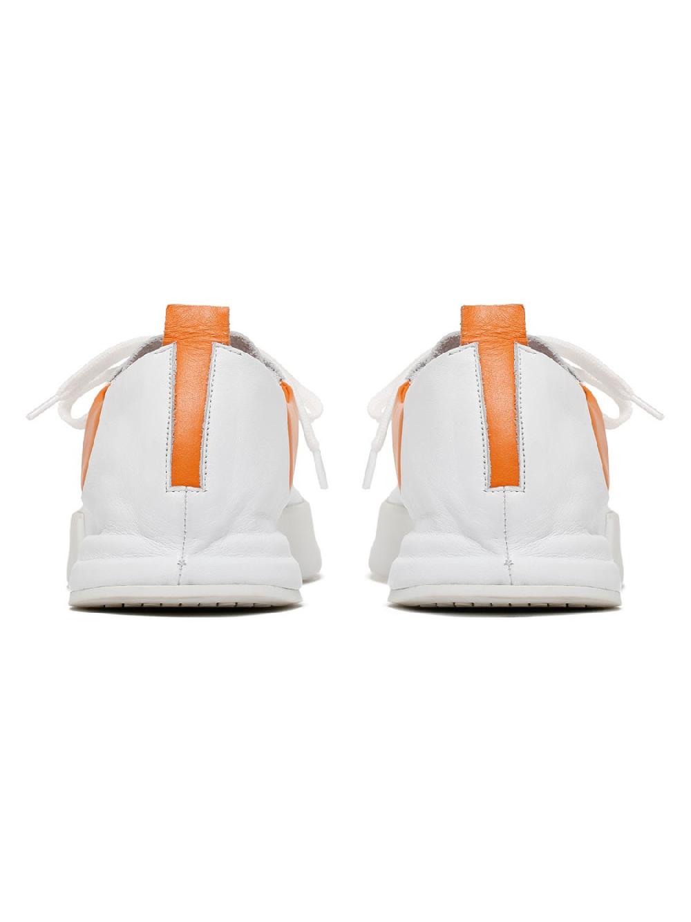 Silvano Sassetti Sneakers Incerti bianco e arancione Hotsell