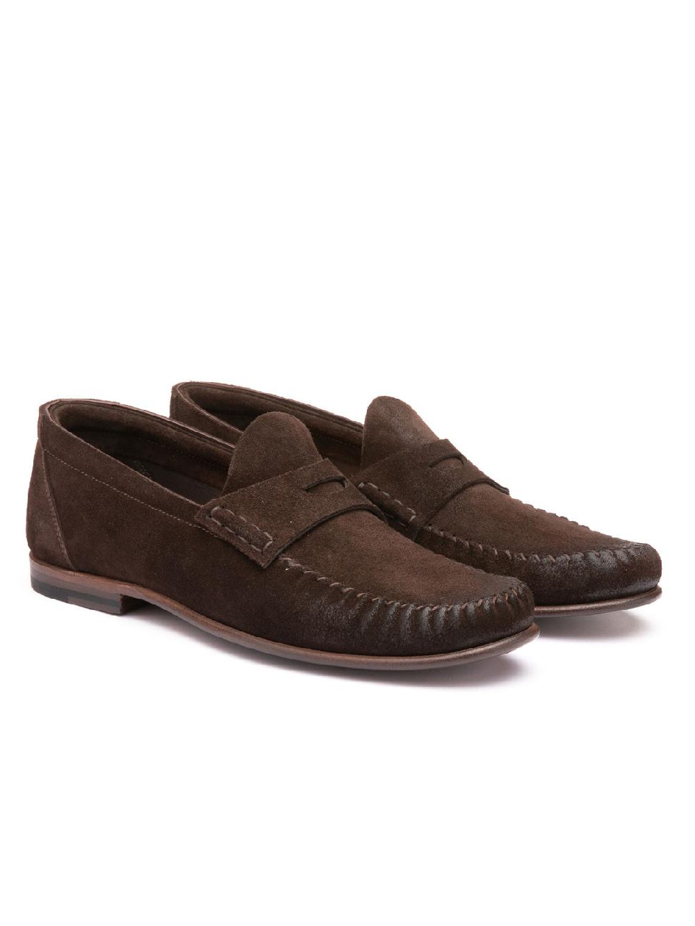 Silvano Sassetti Mocassini Penny in pelle marrone scuro Vendita Calda