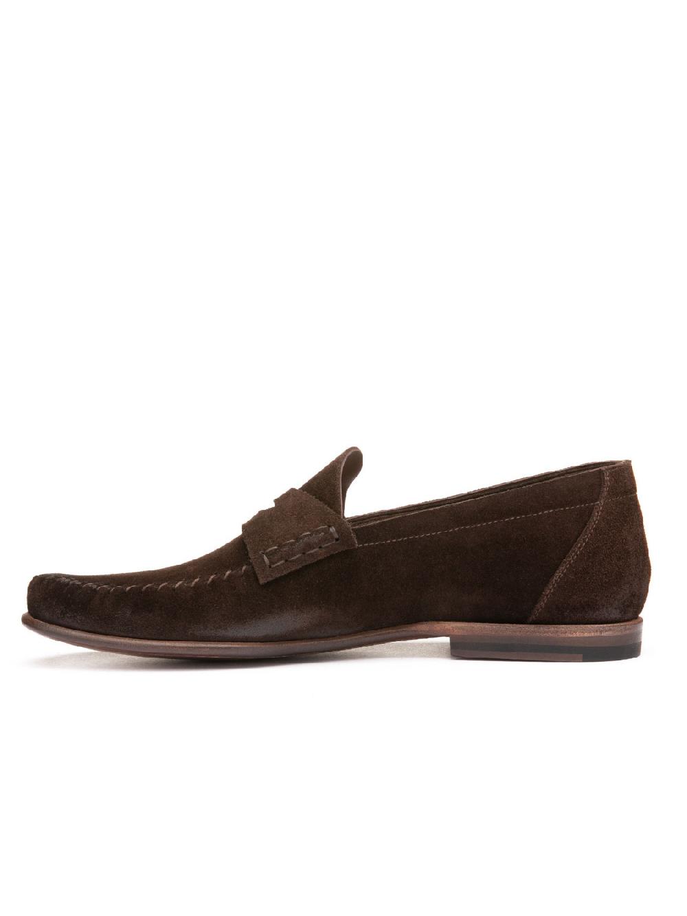 Silvano Sassetti Mocassini Penny in pelle marrone scuro Vendita Calda