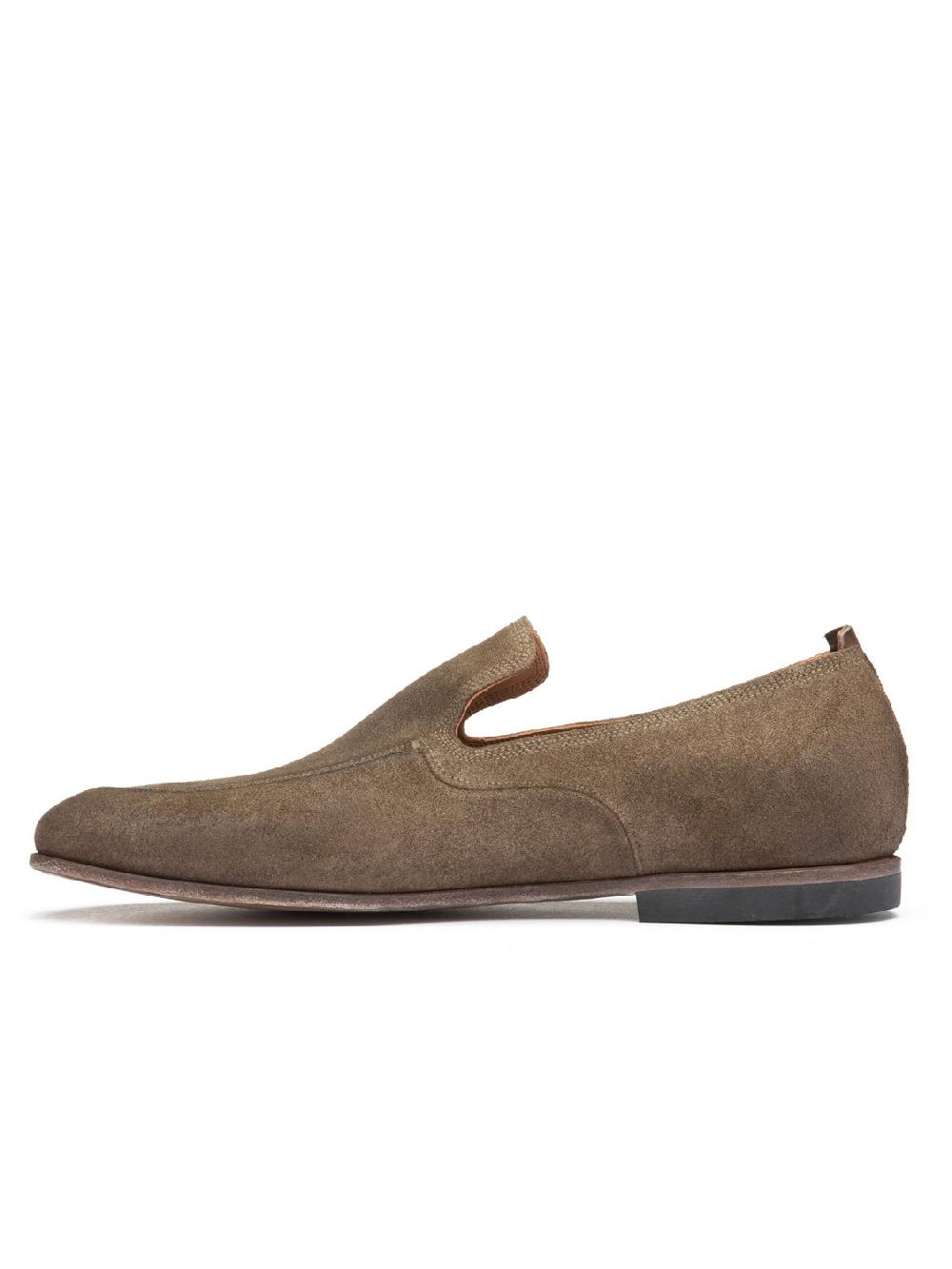 Silvano Sassetti Mocassini in suede color taupe Vendita Economica