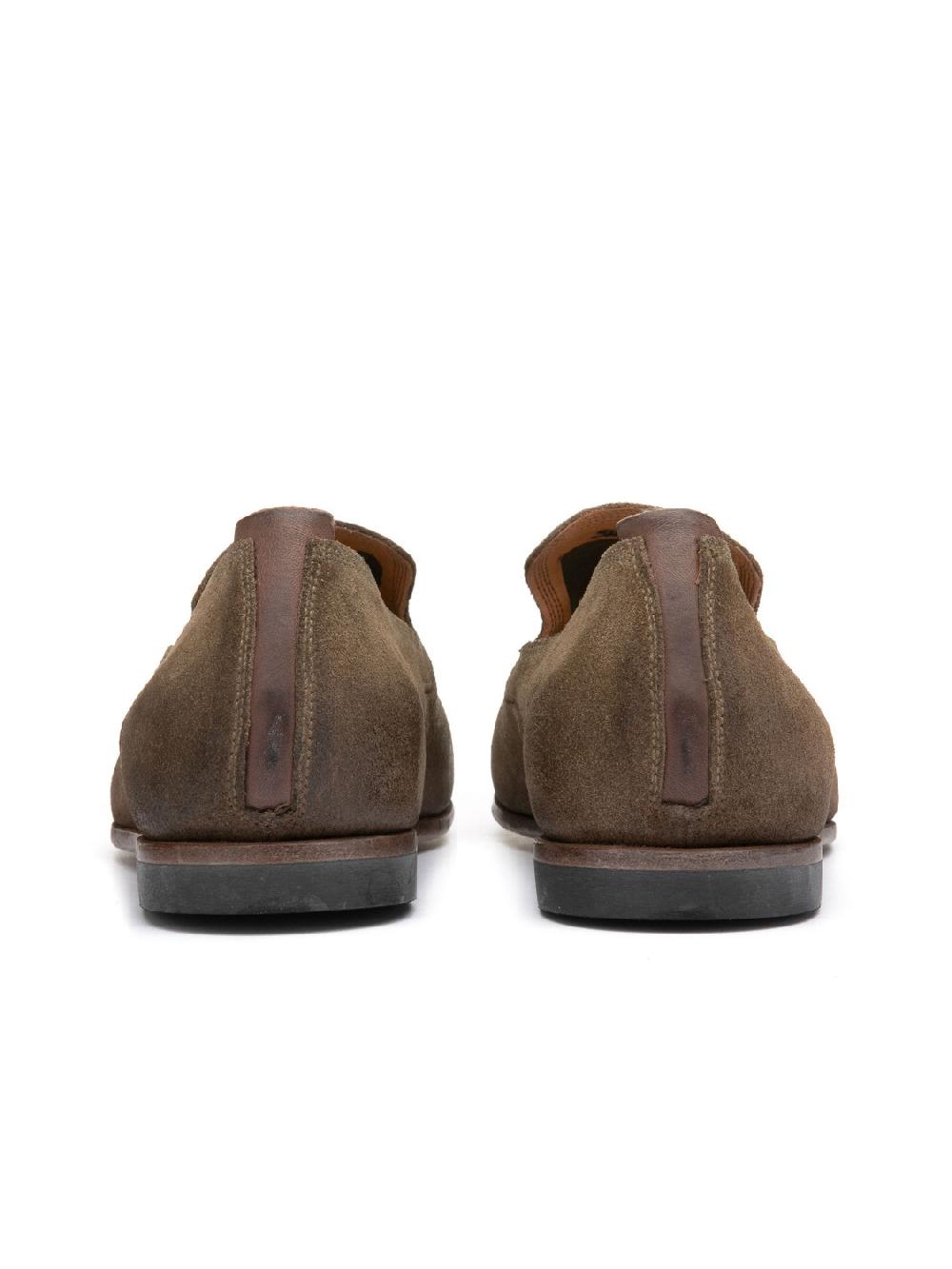 Silvano Sassetti Mocassini in suede color taupe Vendita Economica