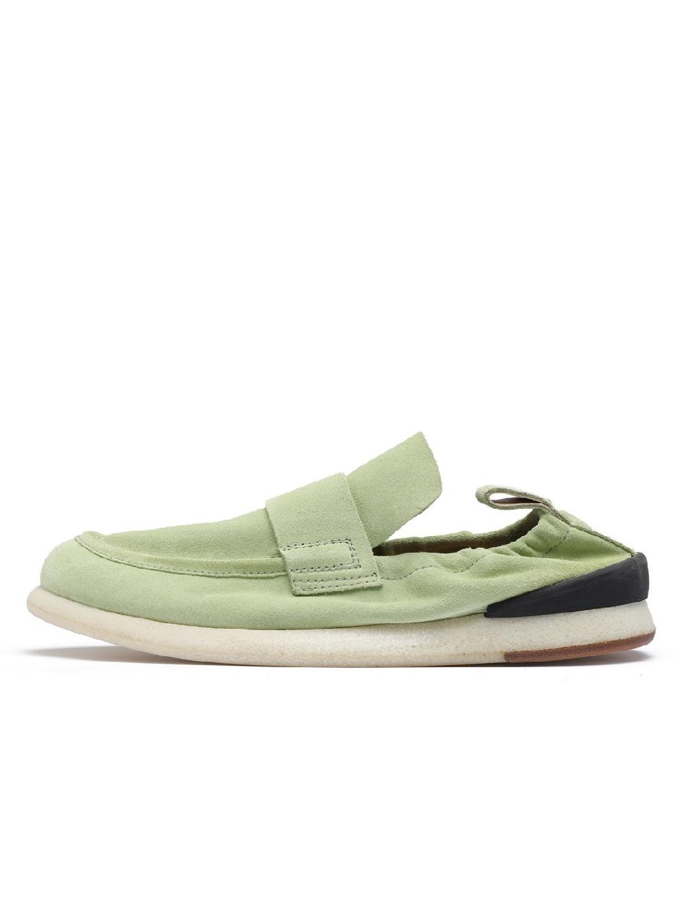 Silvano Sassetti Mocassini in suede verde chiaro Moda