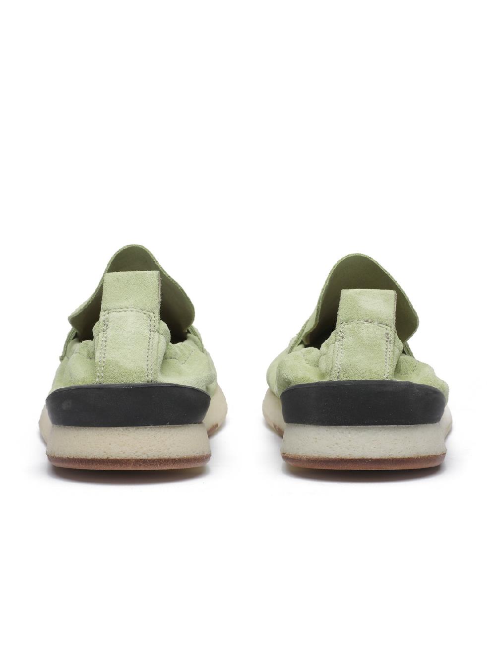 Silvano Sassetti Mocassini in suede verde chiaro Moda