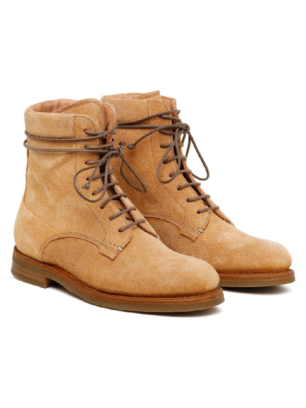 Silvano Sassetti Courmayer stivaletti in suede color brandy Qualità
