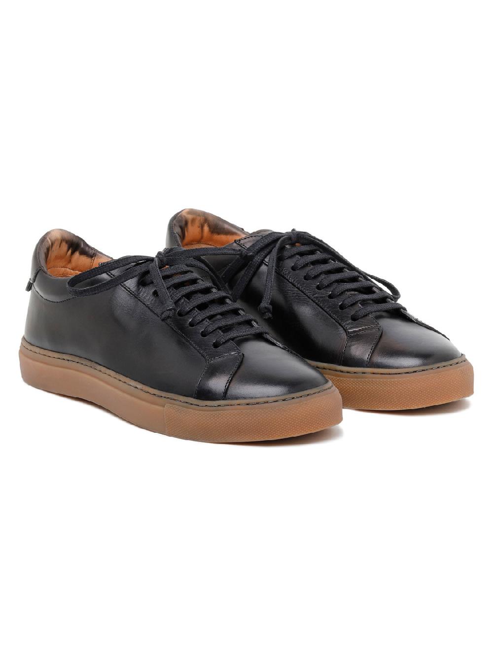 Silvano Sassetti Sneaker Romilly in pelle nera Qualità Garantita