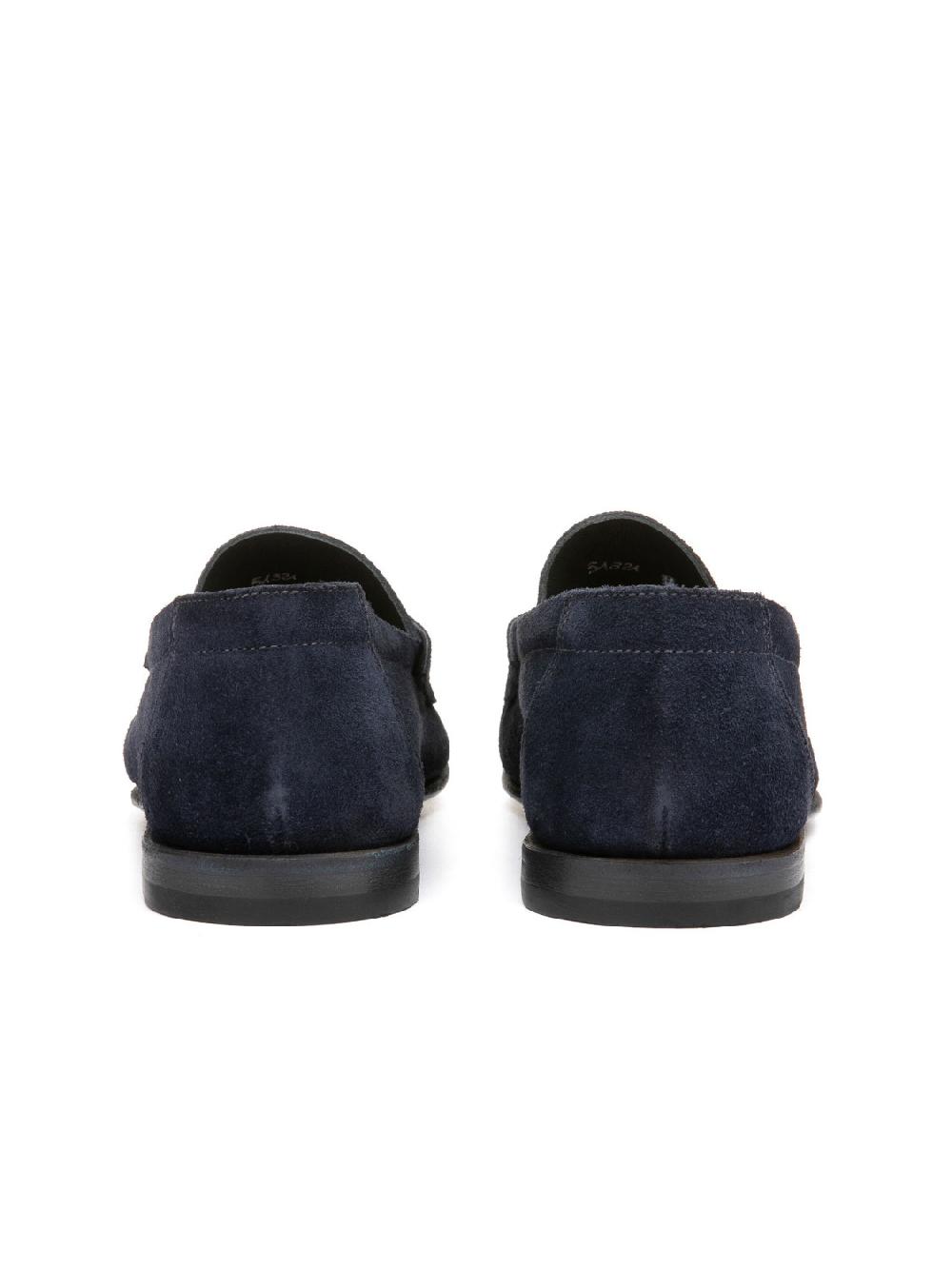 Silvano Sassetti Mocassini Penny in suede navy Acquista Ora