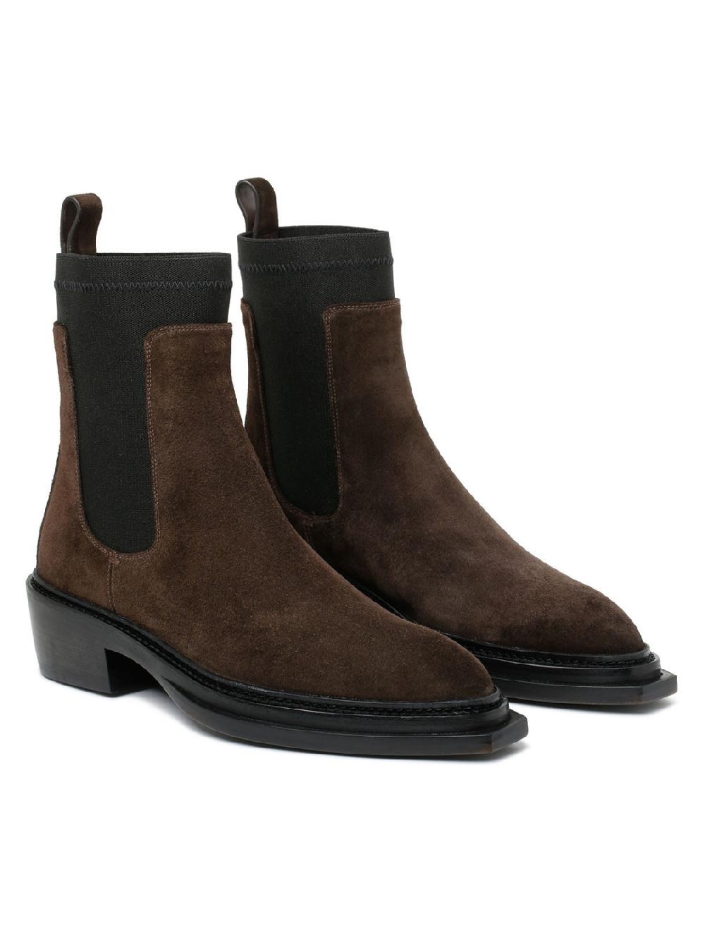 Silvano Sassetti Stivaletti in suede marrone scuro Discount Store per i nuovi prodotti