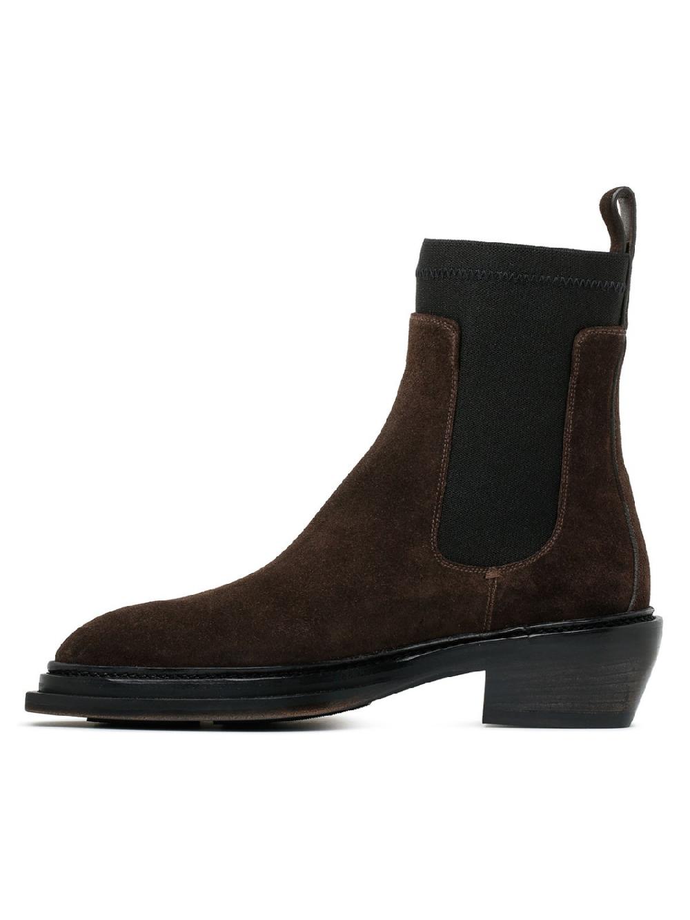 Silvano Sassetti Stivaletti in suede marrone scuro Discount Store per i nuovi prodotti
