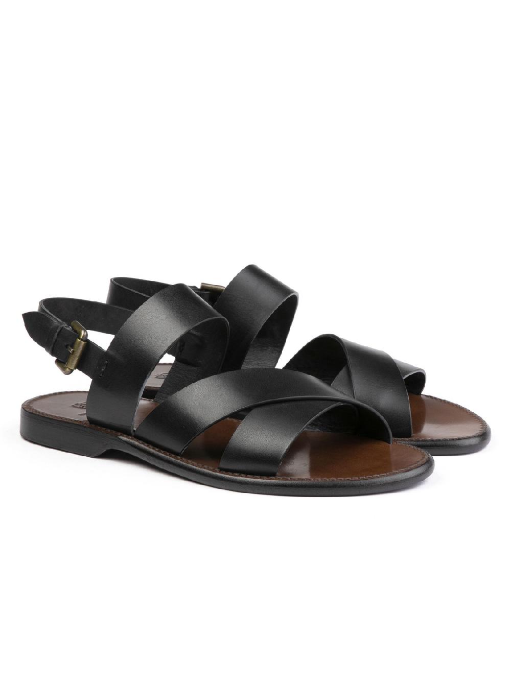 Silvano Sassetti Sandali in pelle nera Outlet