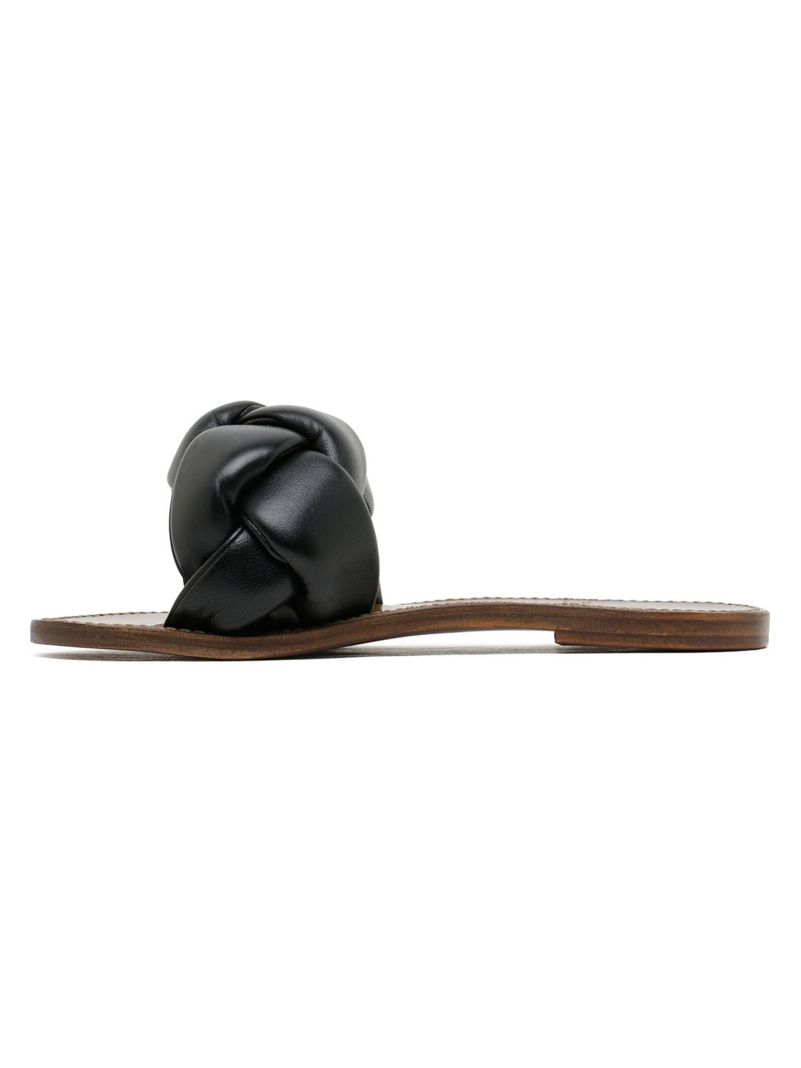 Silvano Sassetti Sandali in pelle intrecciata nera Vendita Calda