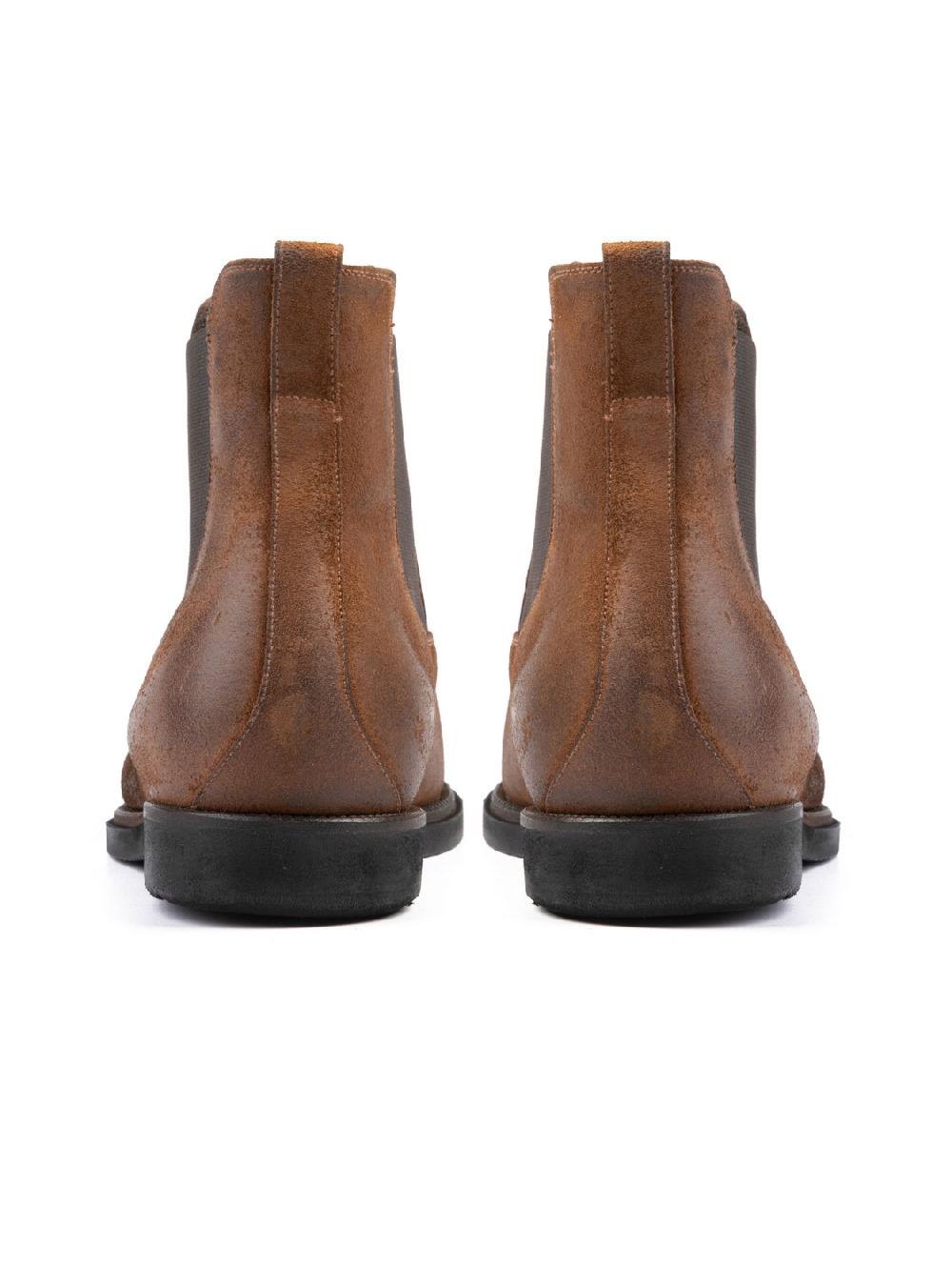 Silvano Sassetti Stivaletti in suede color brandy Vendita Economica