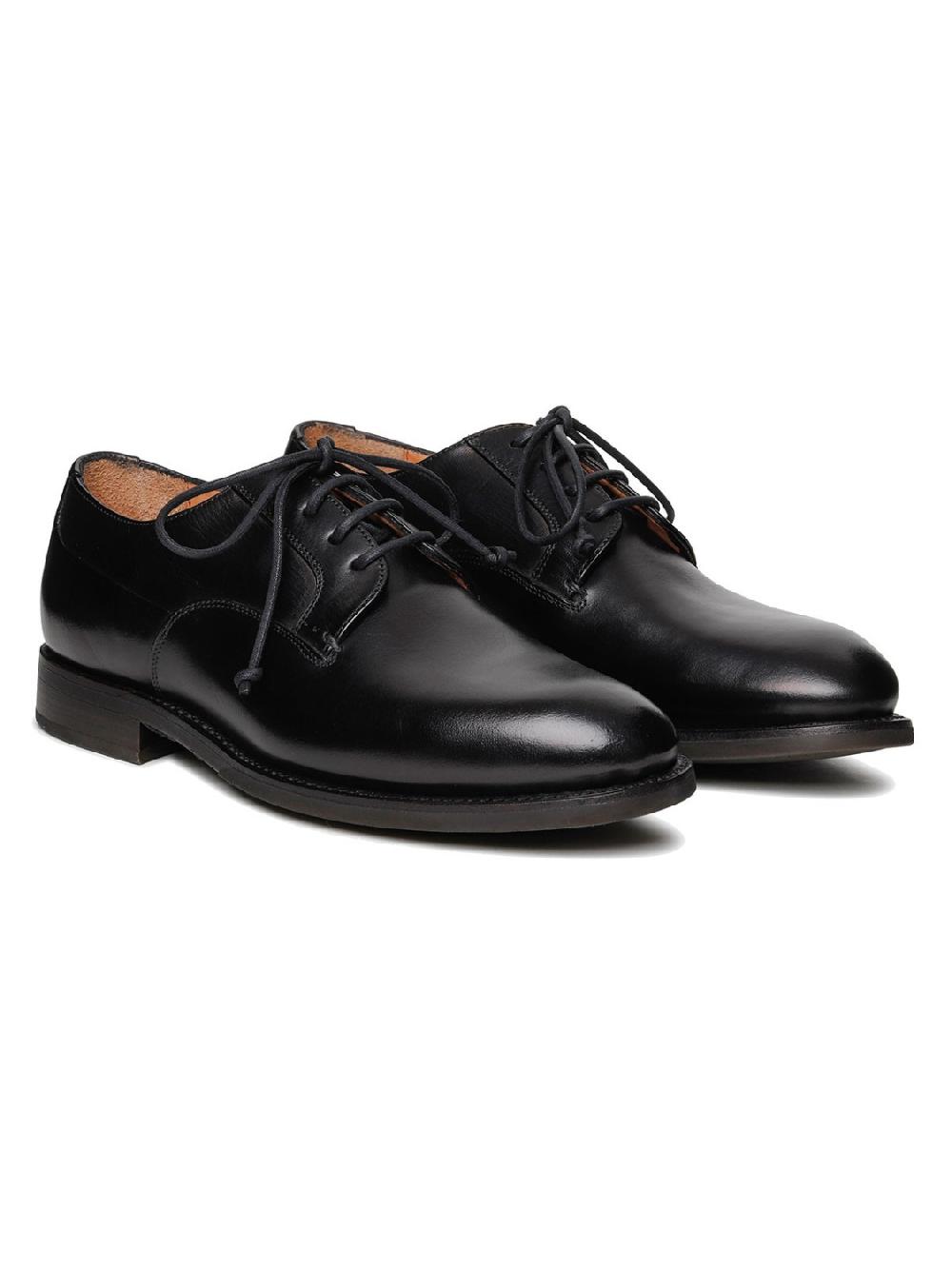 Silvano Sassetti Scarpe Derby Firenze in pelle nera Saldi Di Fabbrica