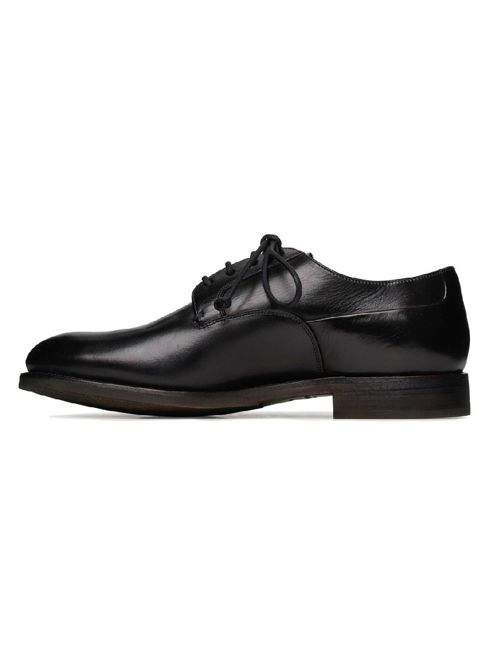 Silvano Sassetti Scarpe Derby Firenze in pelle nera Saldi Di Fabbrica