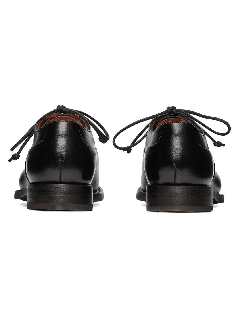 Silvano Sassetti Scarpe Derby Firenze in pelle nera Saldi Di Fabbrica