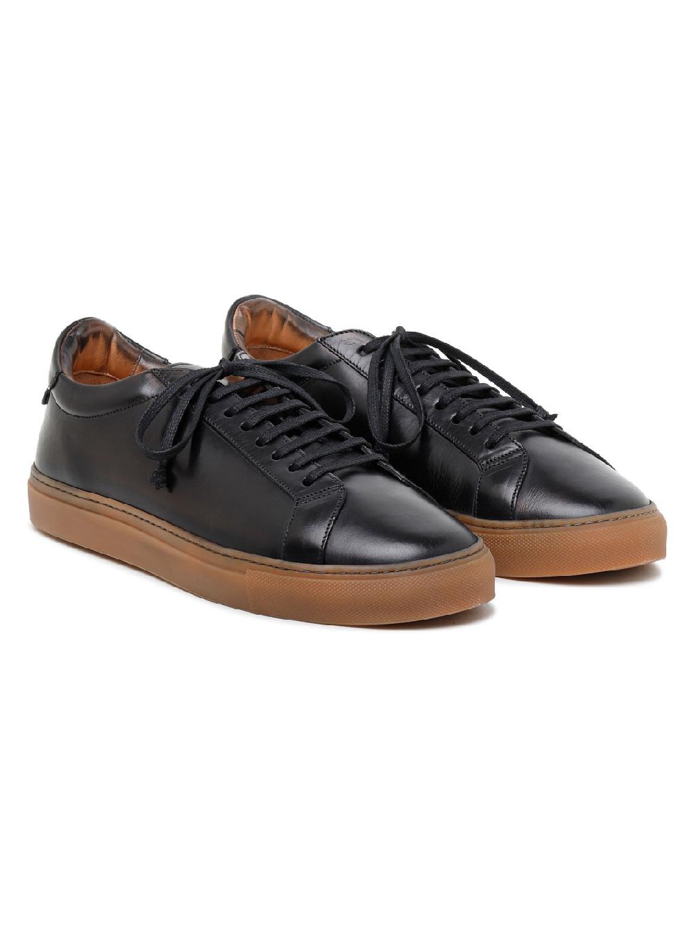 Silvano Sassetti Sneaker Romilly in pelle nera Vendite Flash