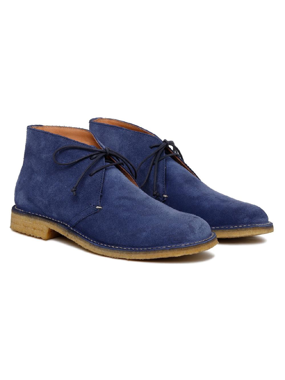 Silvano Sassetti Stivaletti Londra in camoscio blu Moda