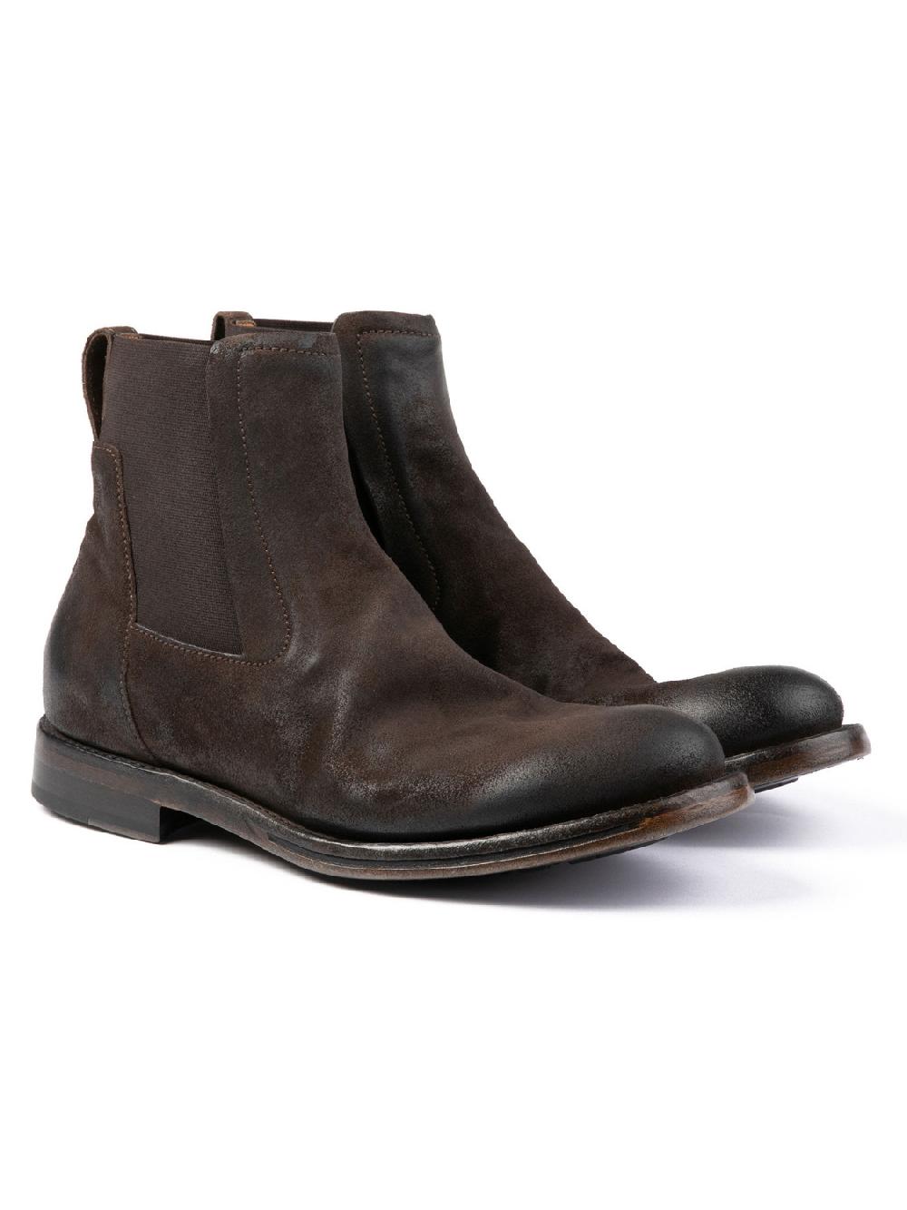 Silvano Sassetti Stivaletti in suede marrone Nuovo