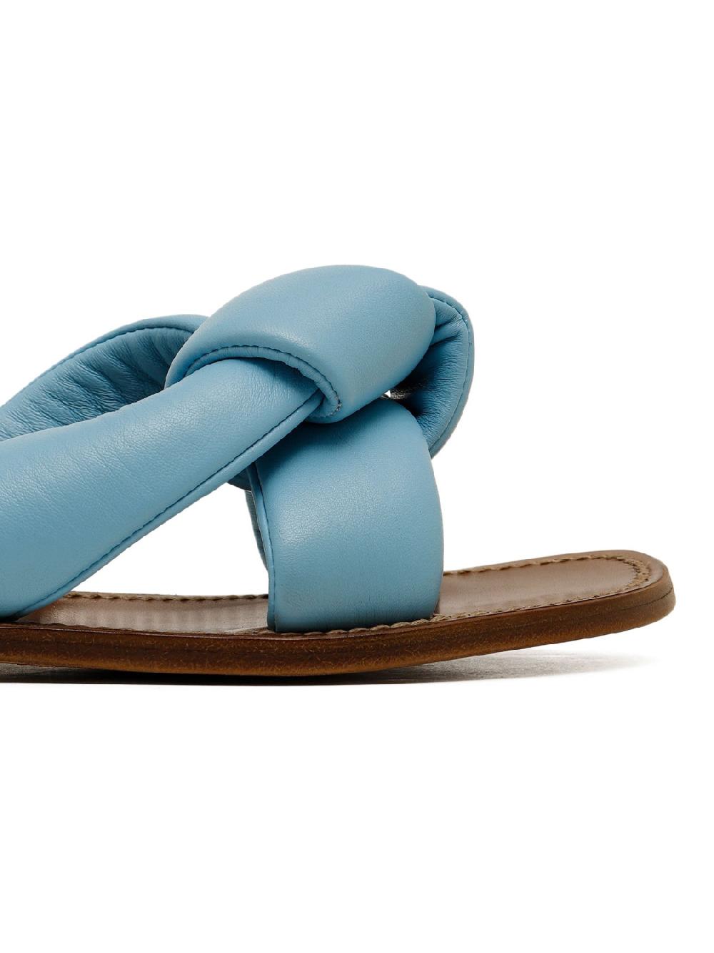 Silvano Sassetti Sandali in pelle azzurra Qualità