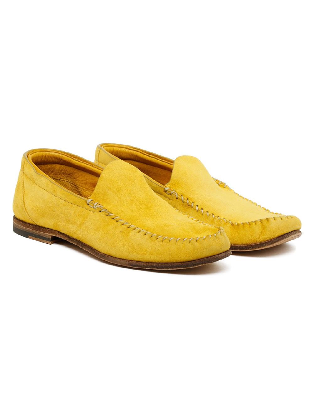 Silvano Sassetti Mocassini in pelle di cervo giallo Sottocosto