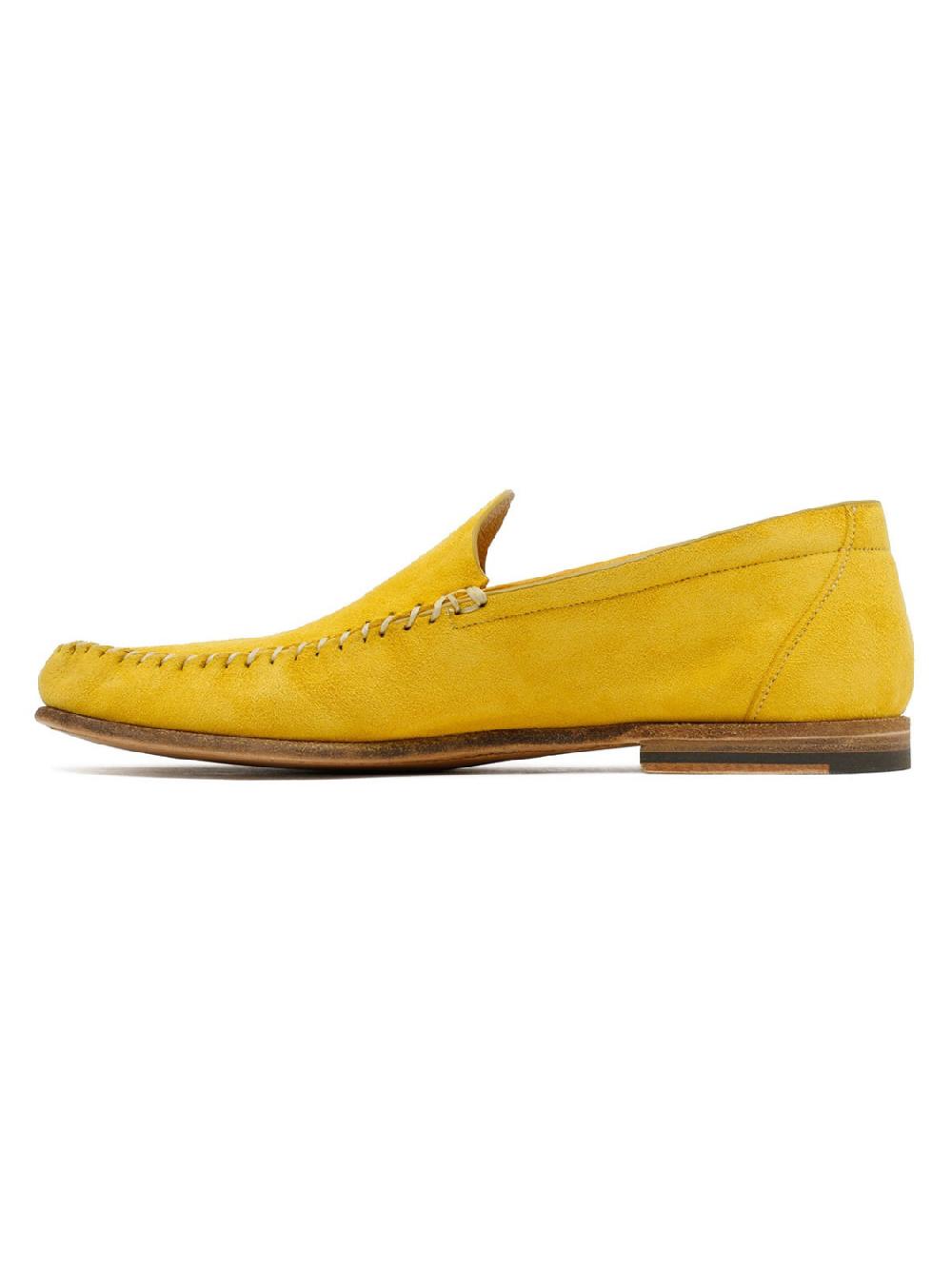 Silvano Sassetti Mocassini in pelle di cervo giallo Sottocosto