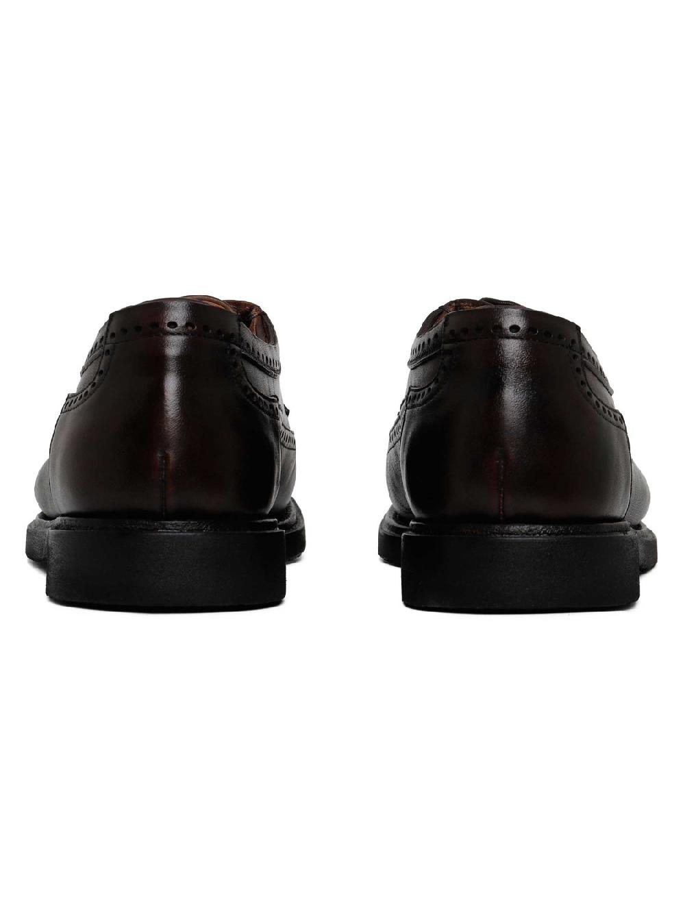 Silvano Sassetti Scarpe Derby in pelle marrone scuro Convenienza