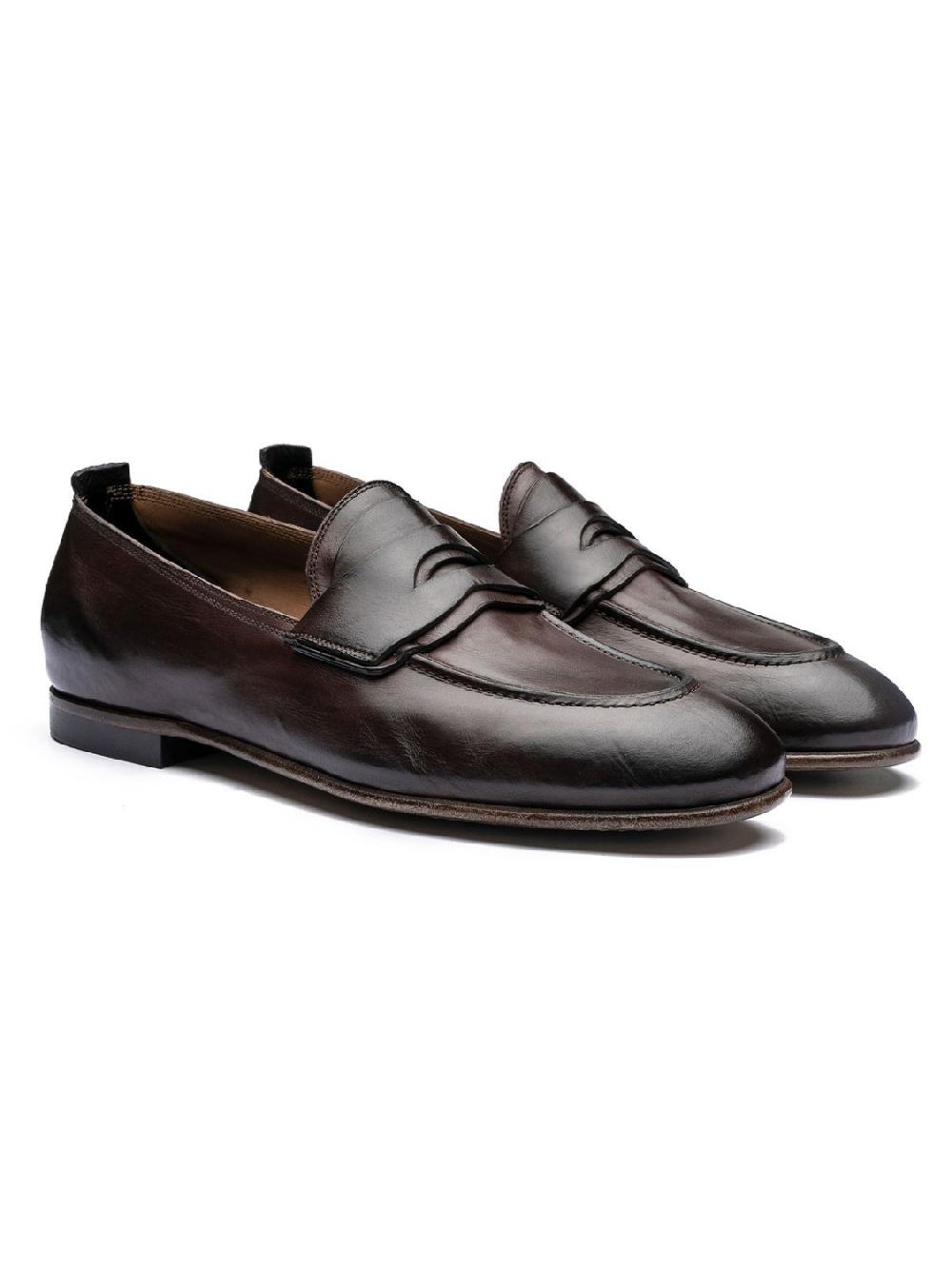 Silvano Sassetti Mocassini in pelle marrone Saldi Di Fabbrica