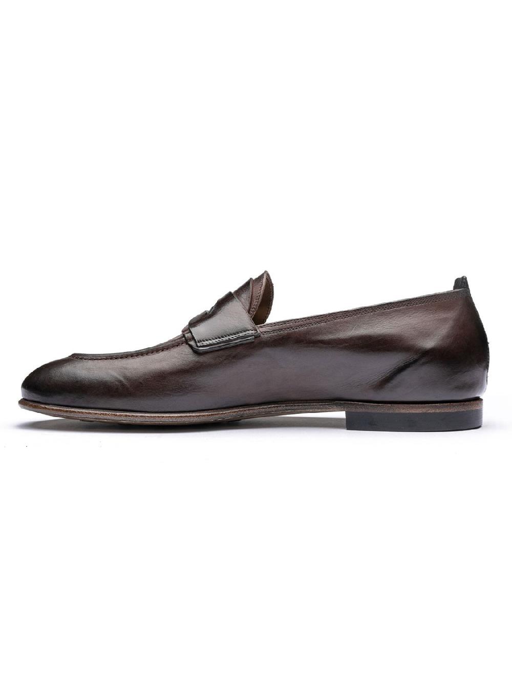 Silvano Sassetti Mocassini in pelle marrone Saldi Di Fabbrica