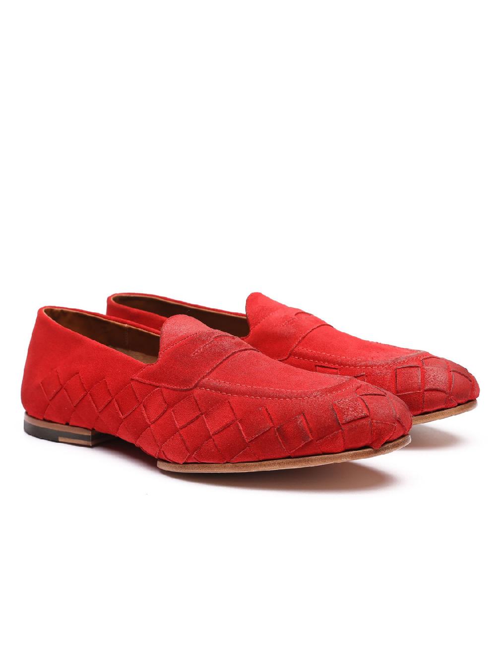 Silvano Sassetti Mocassini in suede rosso I Più Venduti