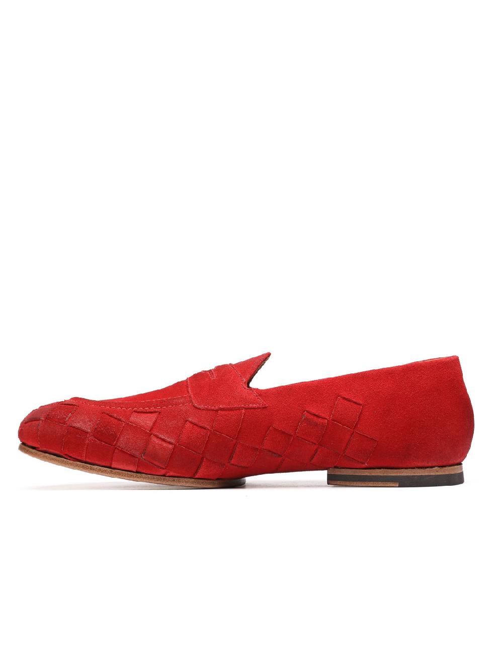 Silvano Sassetti Mocassini in suede rosso I Più Venduti