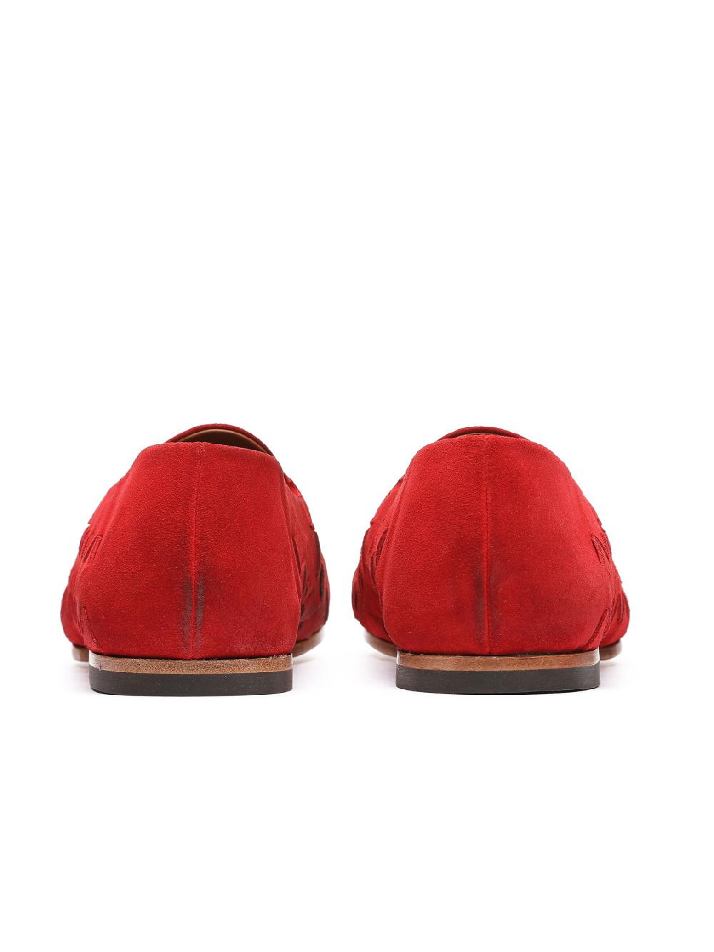 Silvano Sassetti Mocassini in suede rosso I Più Venduti