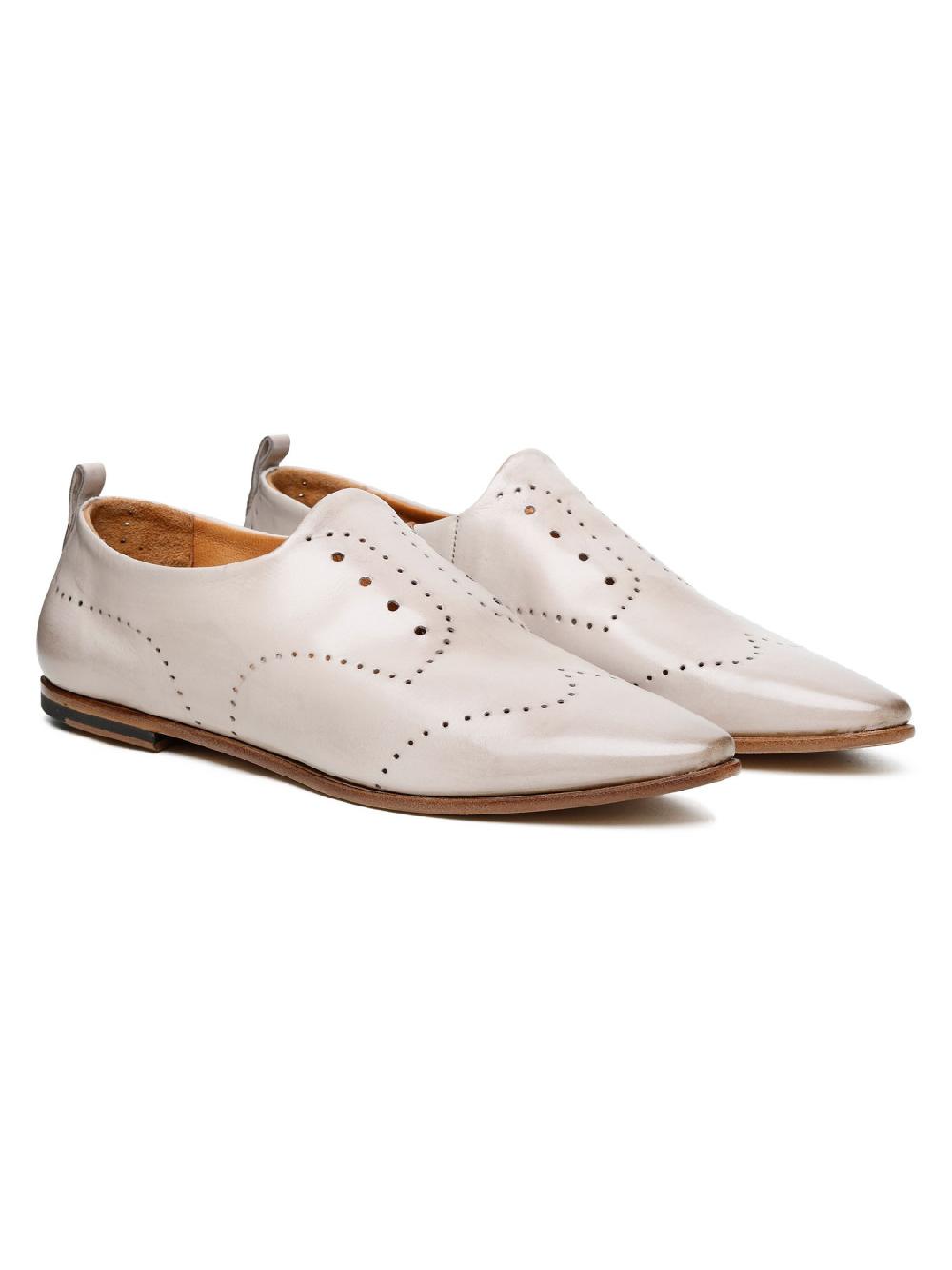 Silvano Sassetti Slippers in pelle color crema In Saldo