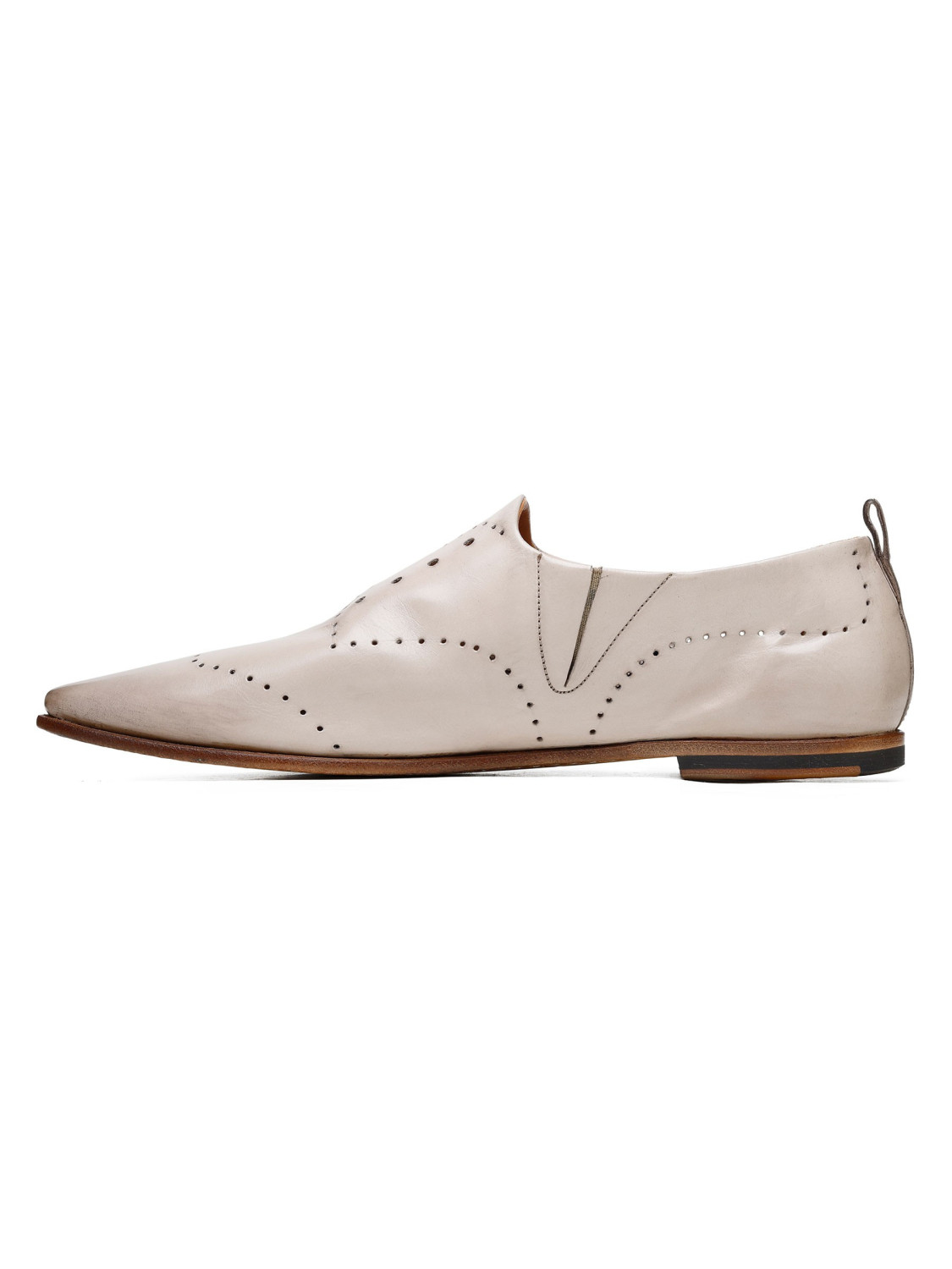 Silvano Sassetti Slippers in pelle color crema In Saldo