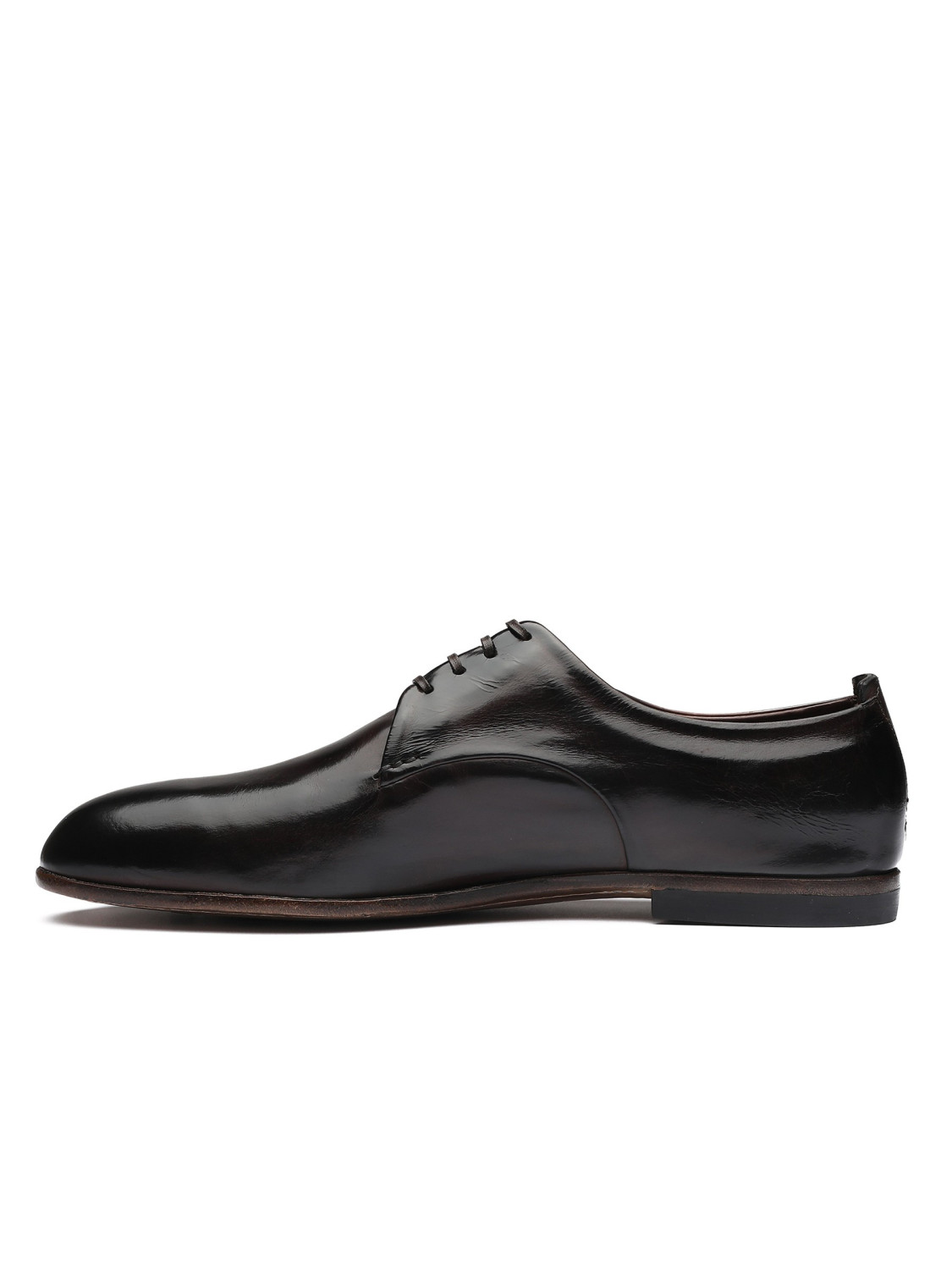 Silvano Sassetti Scarpe Derby in pelle marrone scuro Prezzo di fabbrica