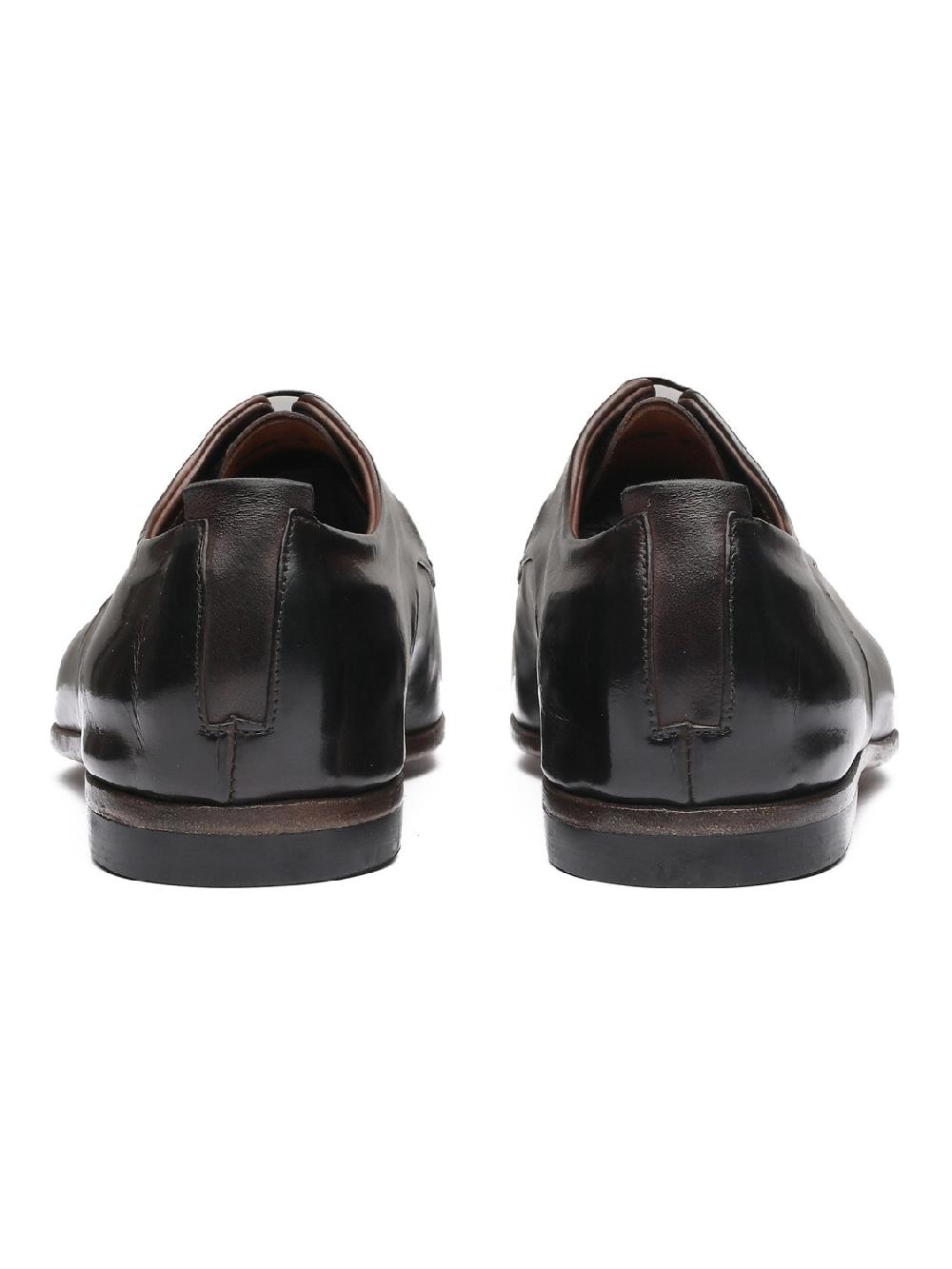 Silvano Sassetti Scarpe Derby in pelle marrone scuro Prezzo di fabbrica