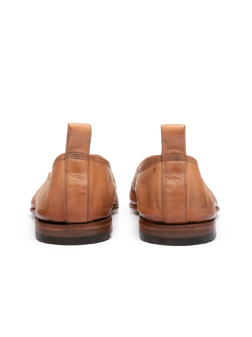 Silvano Sassetti Slippers in pelle color caramello Offerta esclusiva