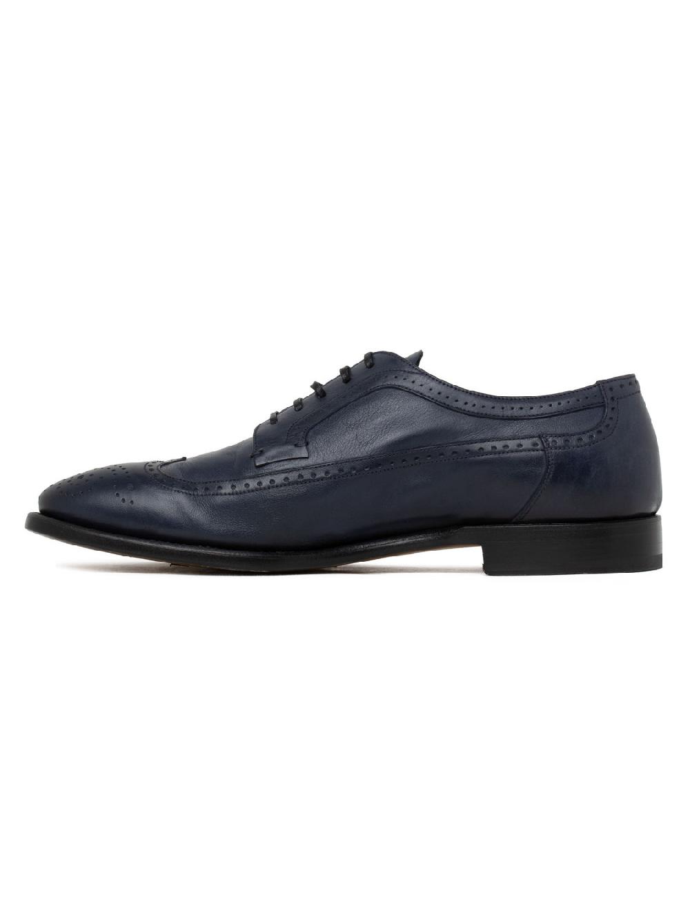 Silvano Sassetti Scarpe Derby in pelle blu Offerta per la Festa della Mamma